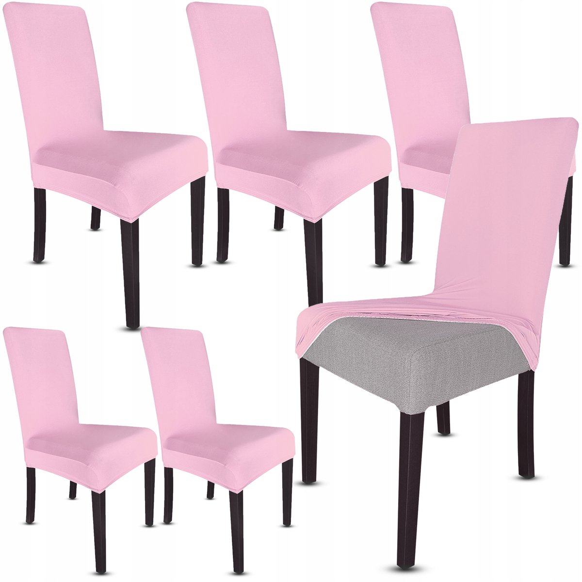 Universele Stoelhoes Roze - 6 Stuks - Elastisch & Wasbaar
