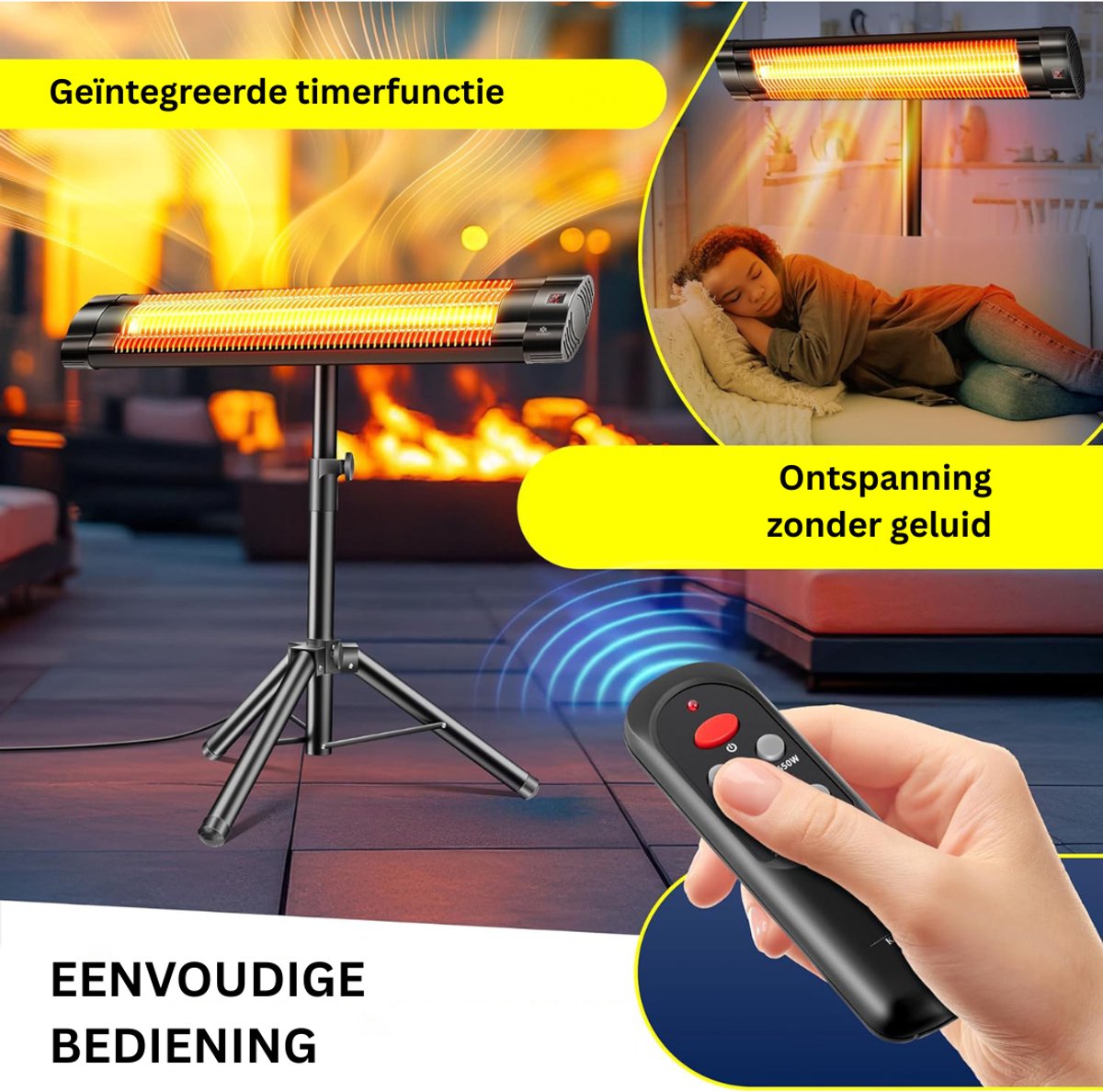 DailySupplies® Elektrische Kachel - Heater - Terrasverwarmers – foto 4