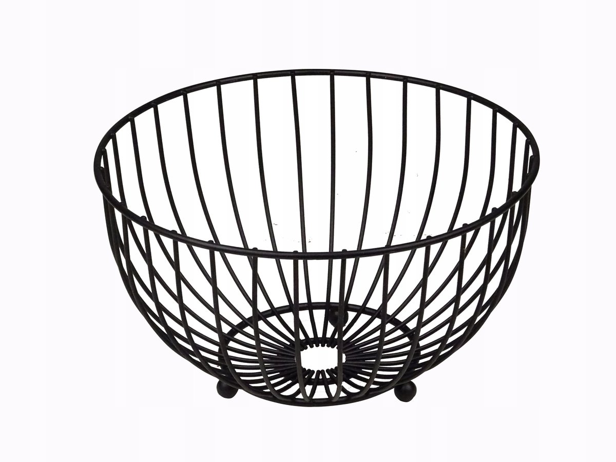 Zwarte Metalen Fruitmand 25cm - Stijlvolle Keukenopglas