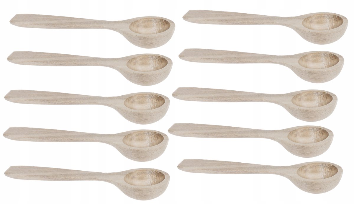 Houten Lepeltjes 6 cm - 10 Stuks voor Zout, Suiker & Meer