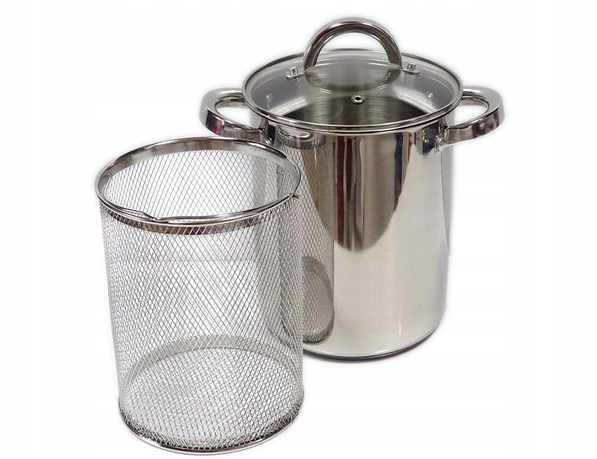 RVS Kookpan 16cm 4L met Glazen Deksel - Geschikt voor Inductie