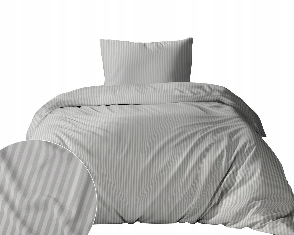 Luxe Katoenen Beddengoed Set 140x200cm Lichtgrijs