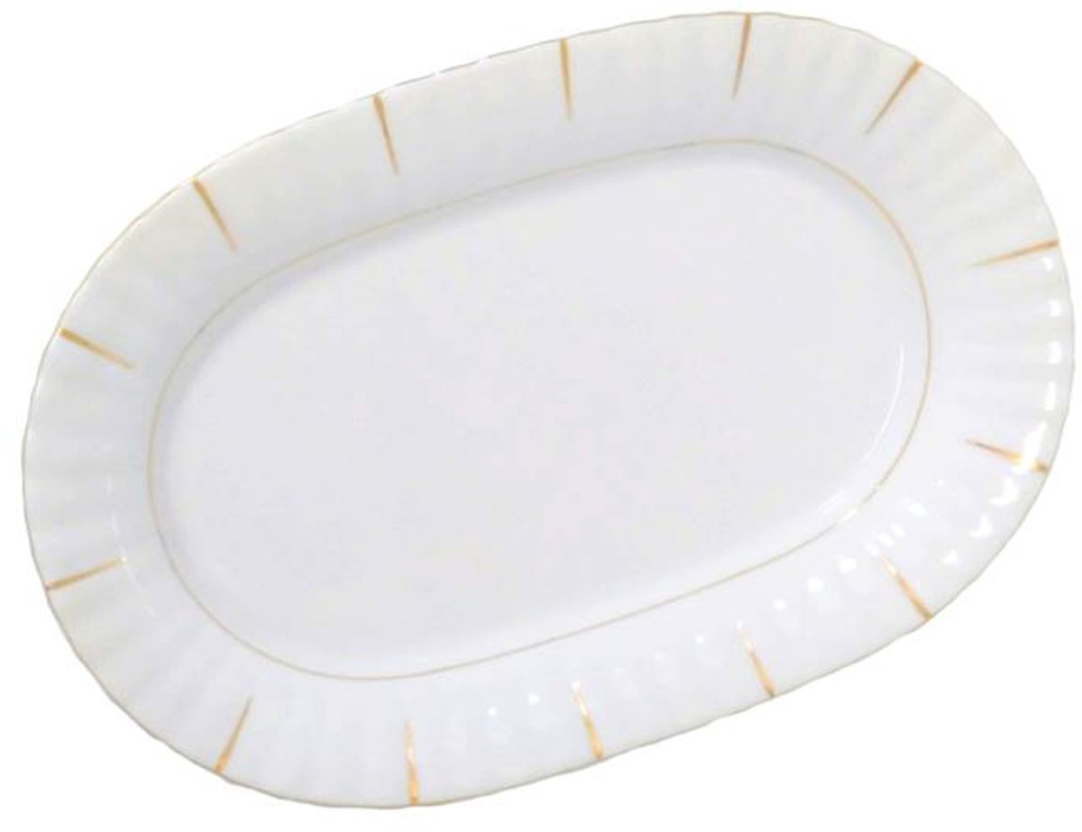 Ovale Saladekom 21 cm Iwona Chodzież Porselein - Handgeschilderd