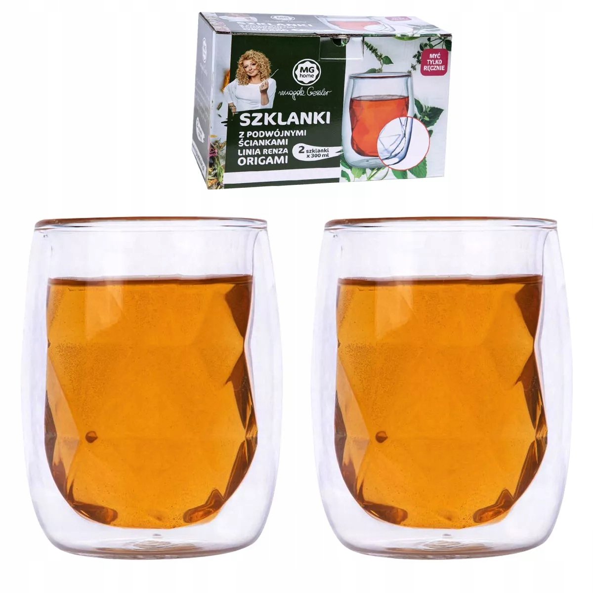 MG Home Glazen 300ml - 2 stuks, dubbelwandig borosilicaatglas