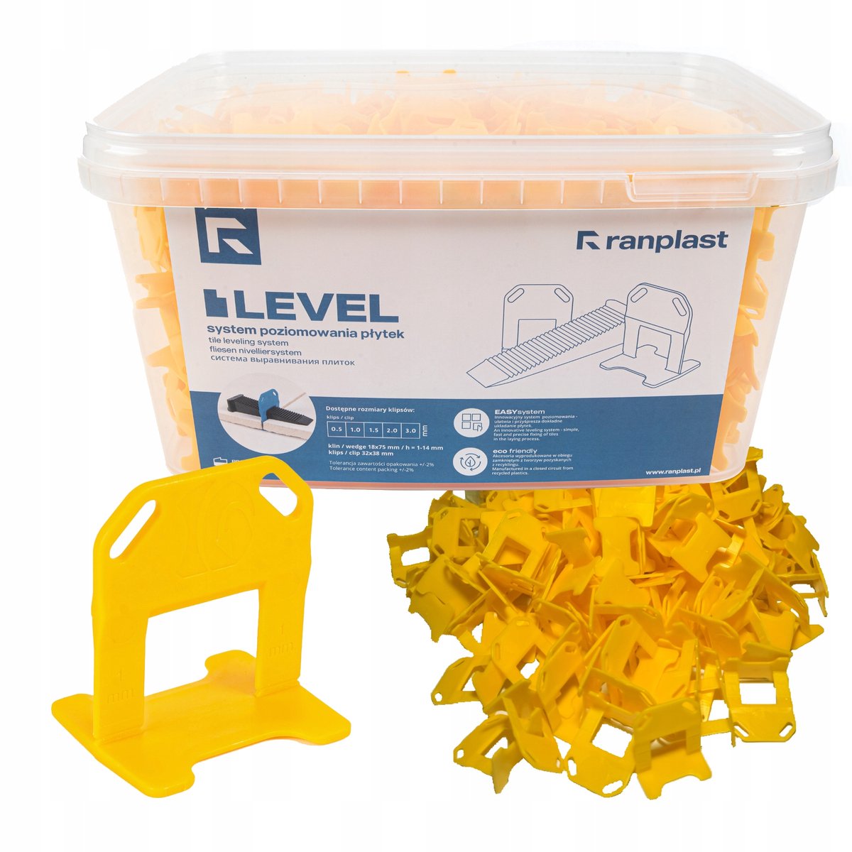Ranplast Tegelnivelleringsclips 700 stuks 1mm - Perfecte Tegels