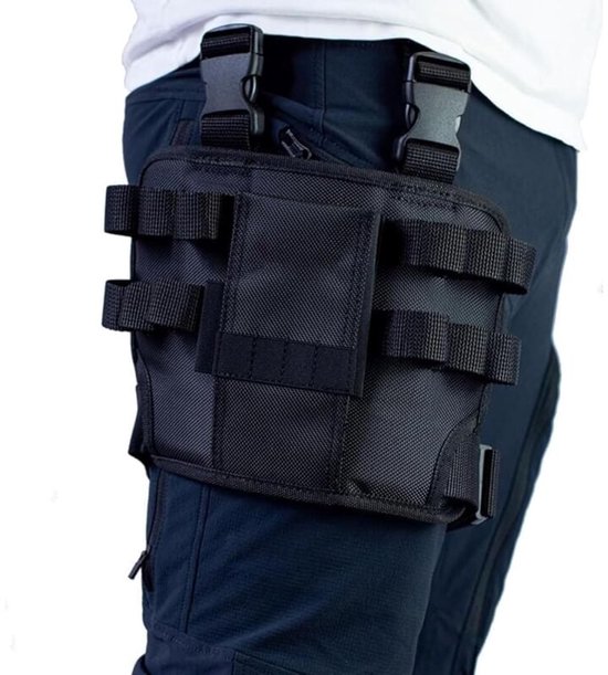 KENOBEE Multitool hoes, holster met vakken, compatibel met Leatherman Wave Plus Wingman Surge Rebar Rev, kleine gereedschapstas met riemclip, EDC-tas voor kamperen, wandelen, grijs