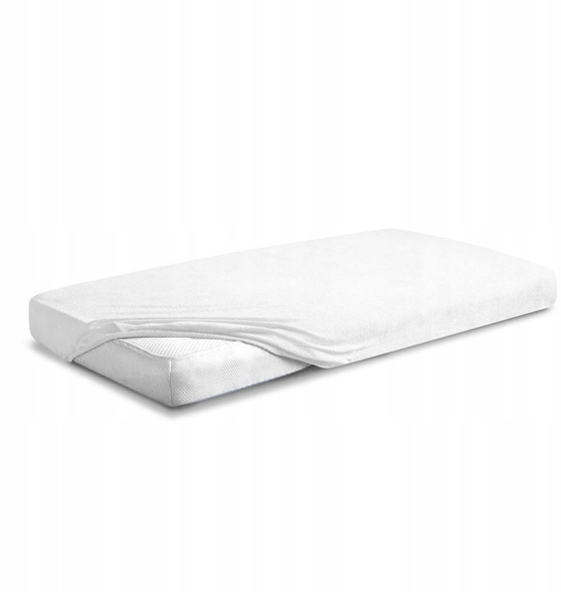 Wit laken van badstof met elastiek 180x200 cm - Premium Kwaliteit