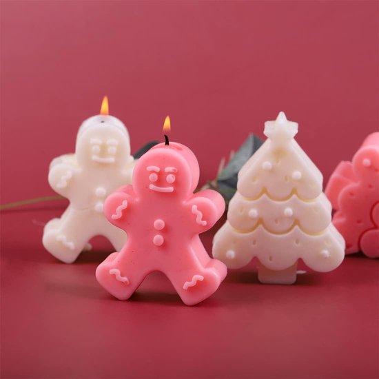 3D Siliconen Vormpjes Gieten Vormen, Kerst Kaarsvorm DIY Kabouter Hars Vorm Gips Zeep Kerstmis Voor Het Maken Van Kaarsen Chocolade En Fondant