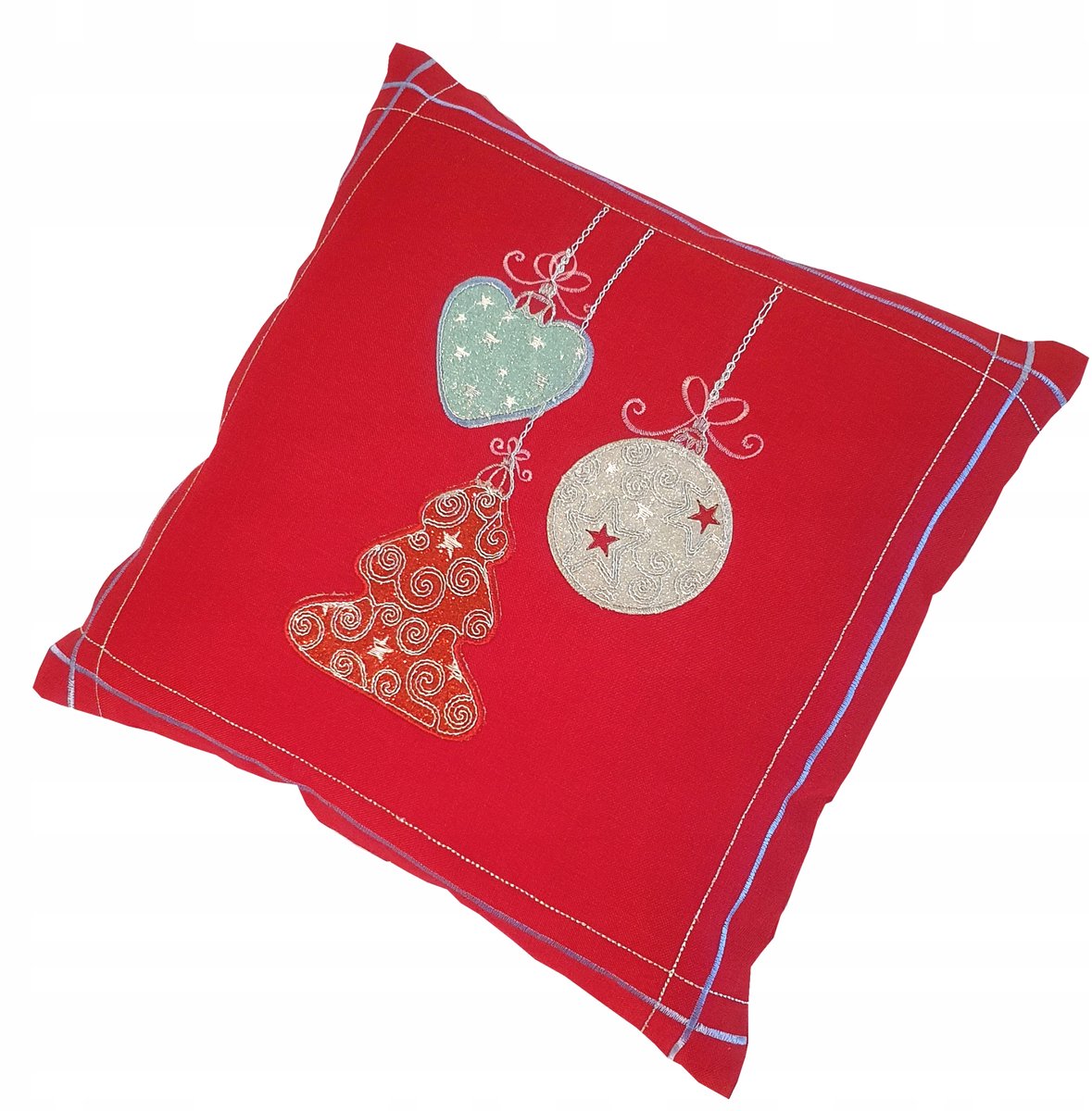 Kerst Kussenhoes 40x40cm - Feestelijk borduurwerk