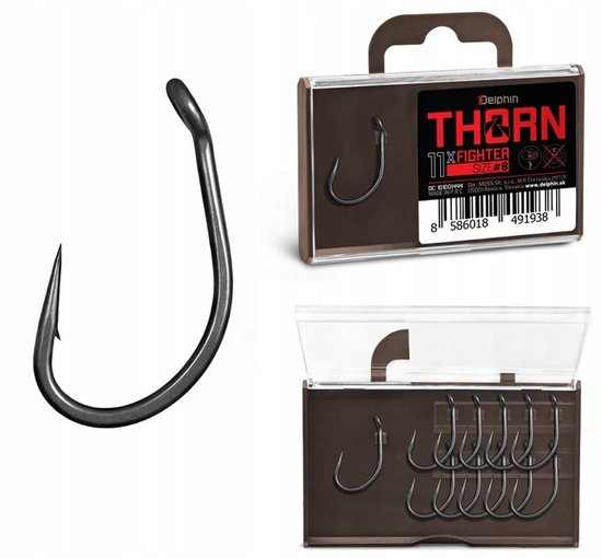 Delphin Thorn Fighter Karpers Haken Maat 4 - 11 Stuks van Delphin — afbeelding 2