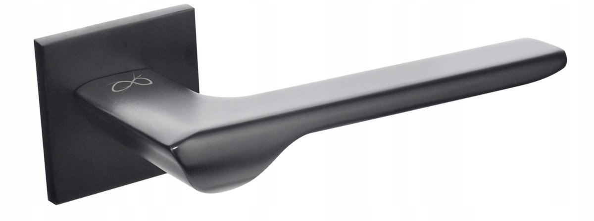 Infinity Linea Zwart Deurklink op Slim Rozet - Premium Kwaliteit