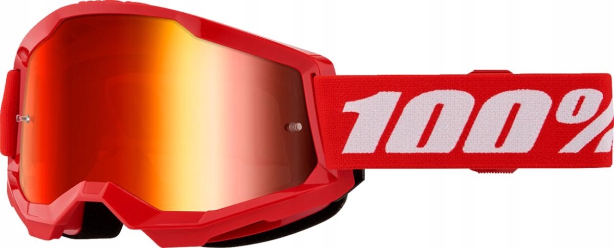 100% Strata 2 kruisbril - Rood spiegelglas