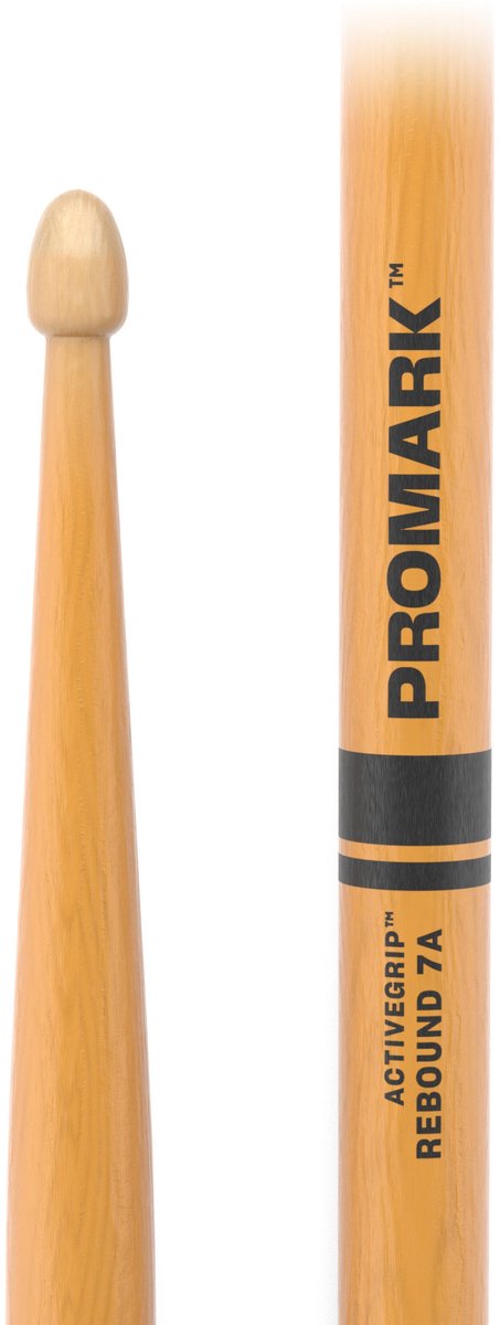 Promark R7AAGC Rebound 7A ActiveGrip Clear hickory drumstokken