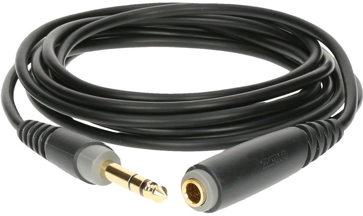 Klotz koptelefoonverlenging, 6,3 mm, 6 m AS-EX20600, goudcontacten - Audiokabel