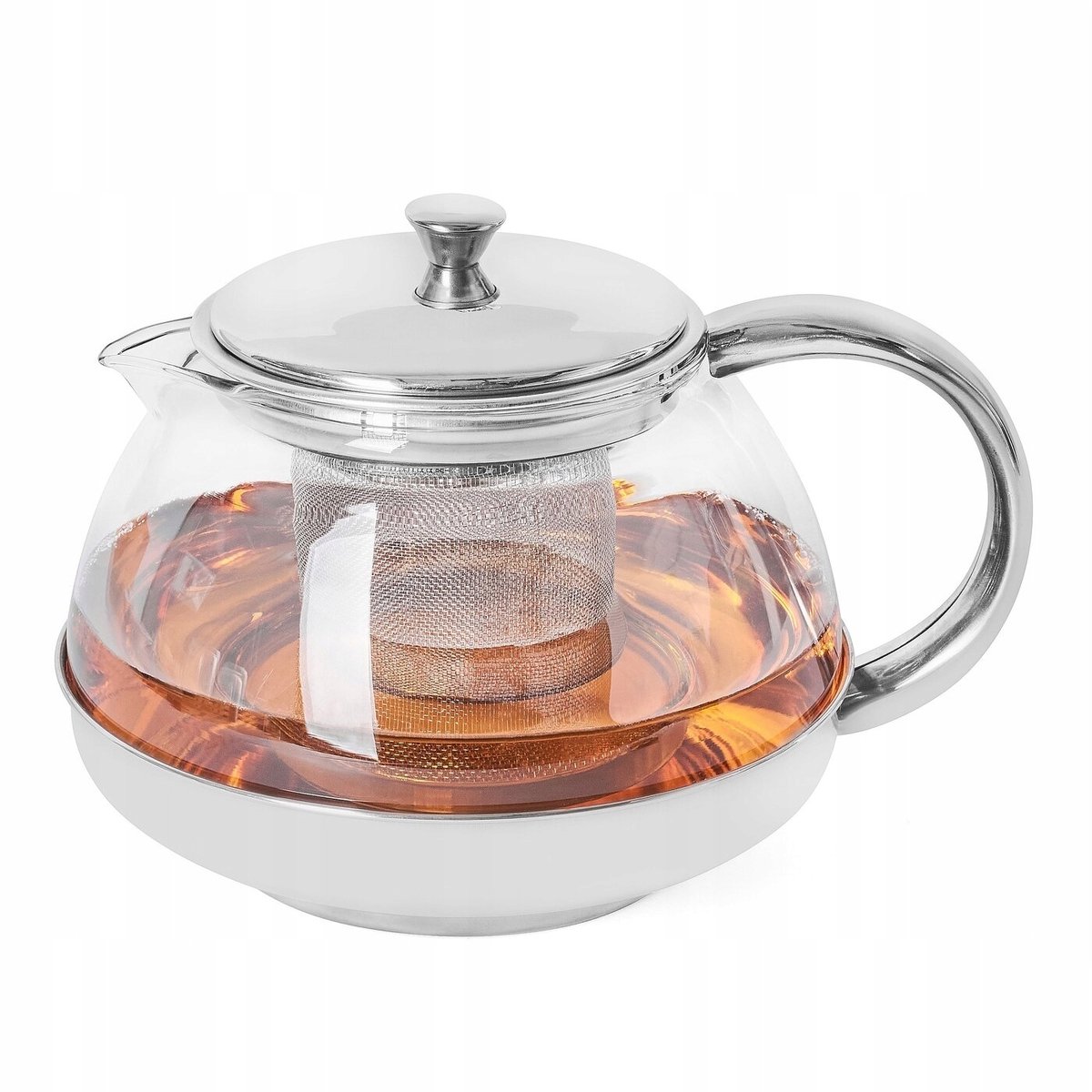 Tadar Rosa theepot met zetgroep 1L – Glas & RVS