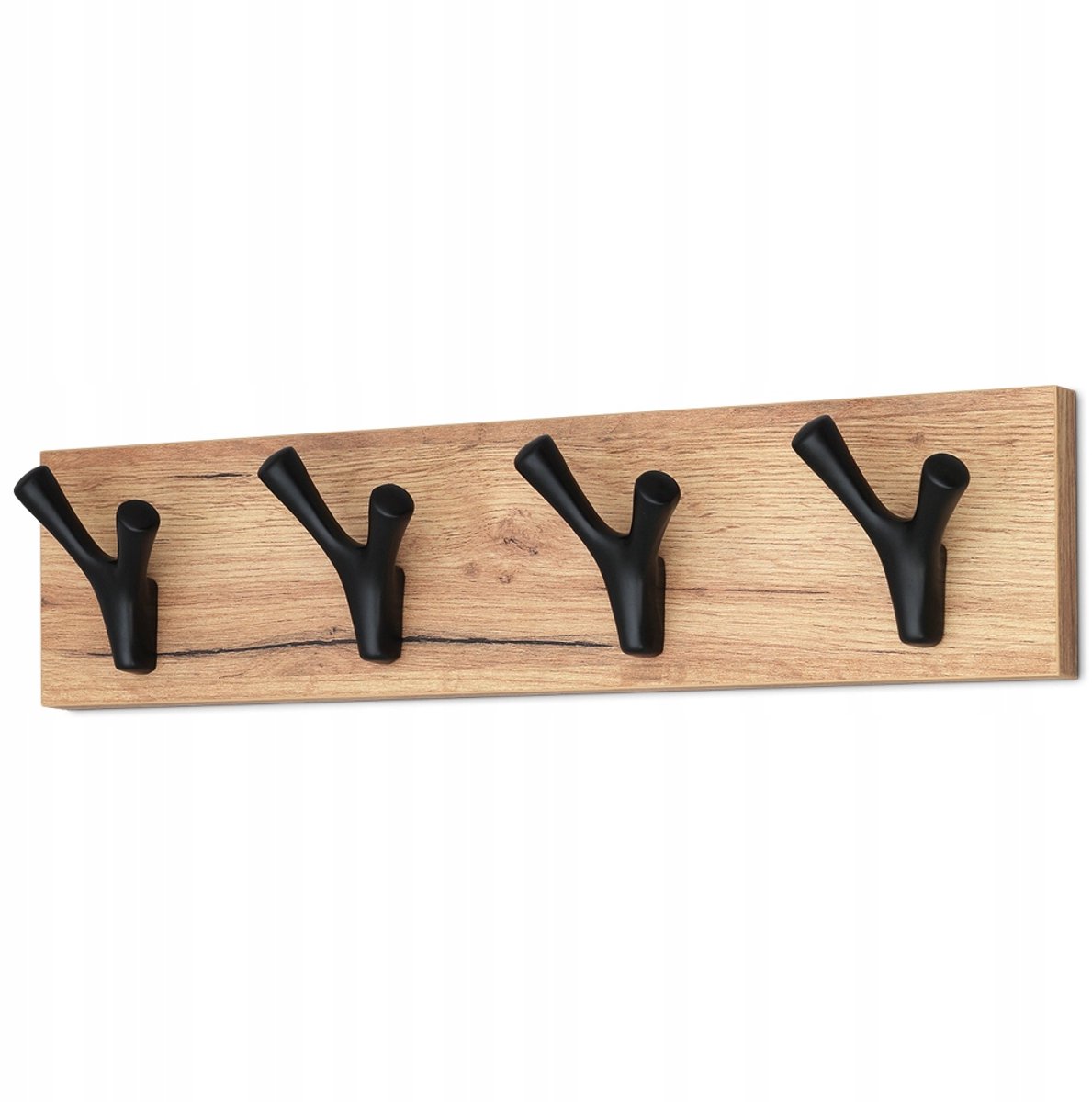 Wandkapstok Goud Eikenhout 4 Haken - Modern en Stijlvol