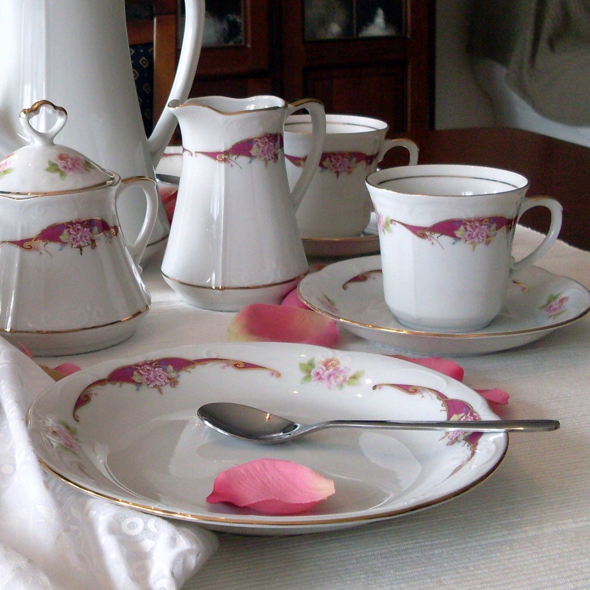 Malcer Kamelia Koffieservies voor 1 Persoon - 3 Delig Porselein