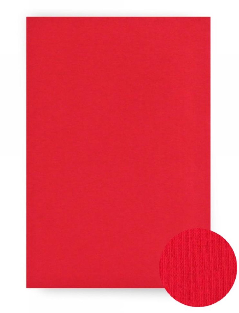 Jersey hoeslaken met elastiek 140x200 cm rood - Hoge kwaliteit