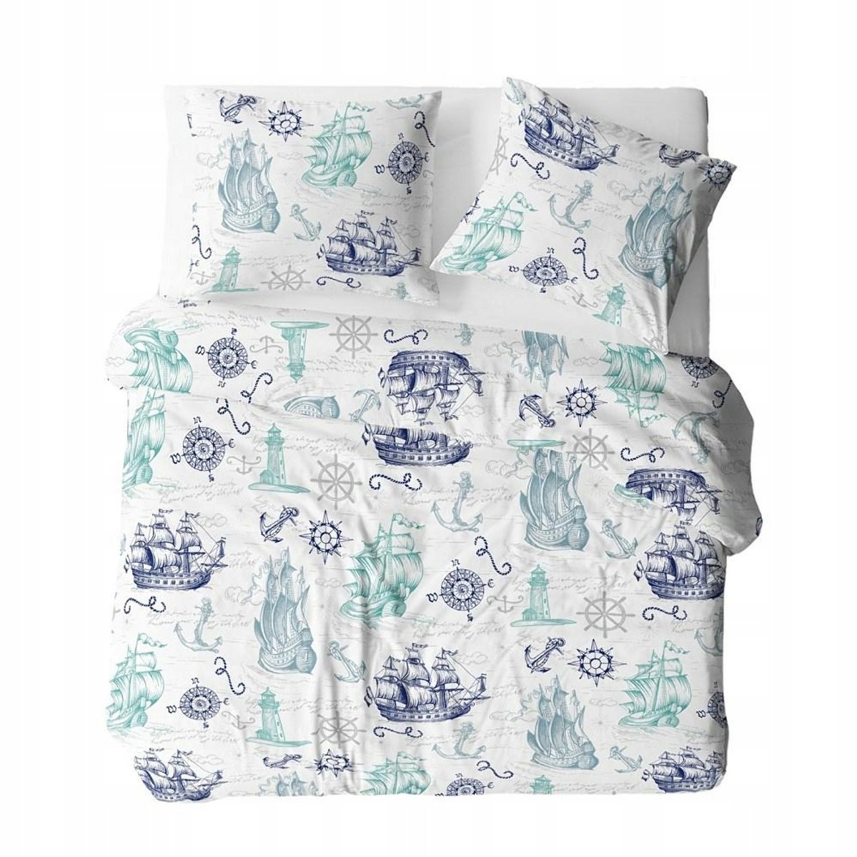 Kora Kussensloop 50x60cm Wit Blauw Gestreept Katoen