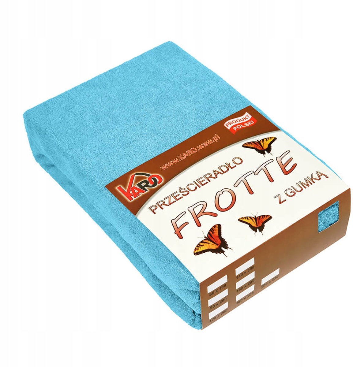 Terry hoeslaken met elastiek 80x160 cm - Turquoise