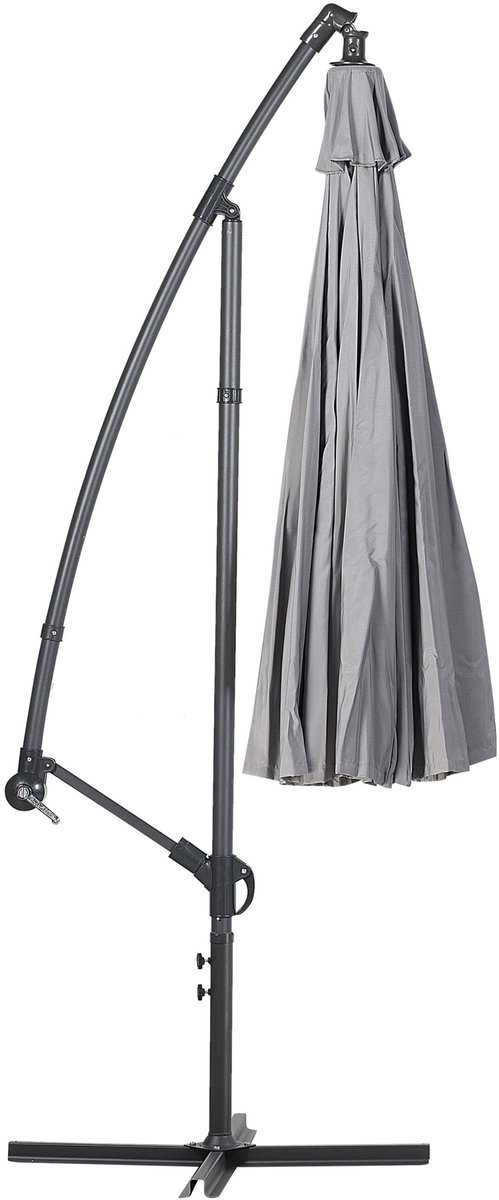BELIANI CALABRIA II - Zweefparasol - Donkergrijs - Polyester