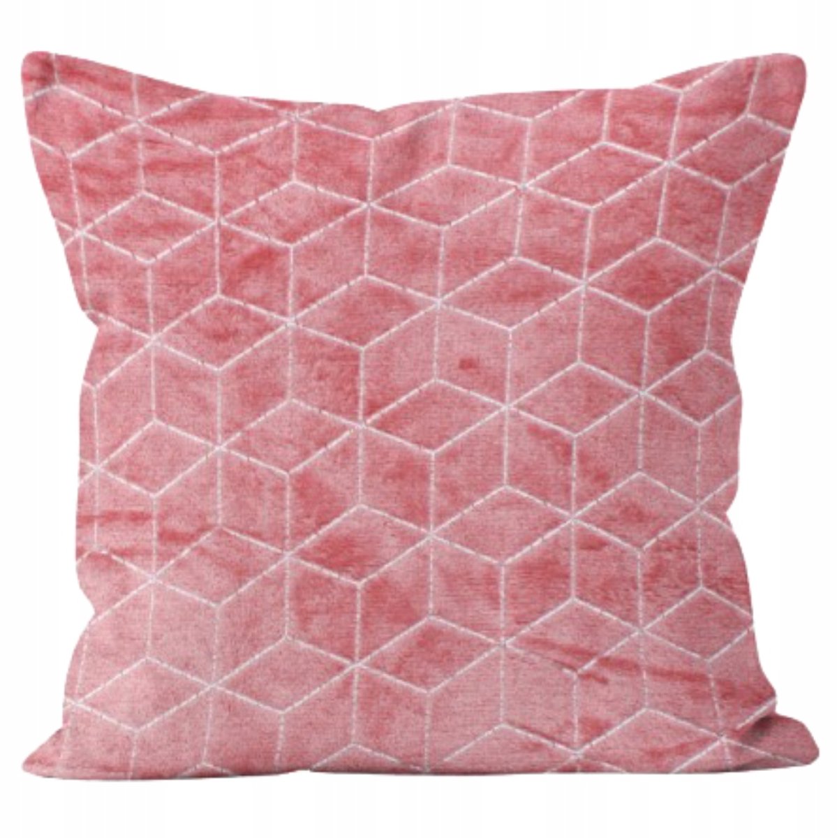 Roze Decoratieve Kussensloop 40x40cm - Zacht Microflanel met 3D Patroon