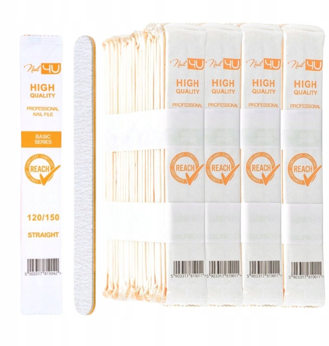 100x Wegwerp Nagelvijlen 120/150 Grit - Professioneel Gebruik