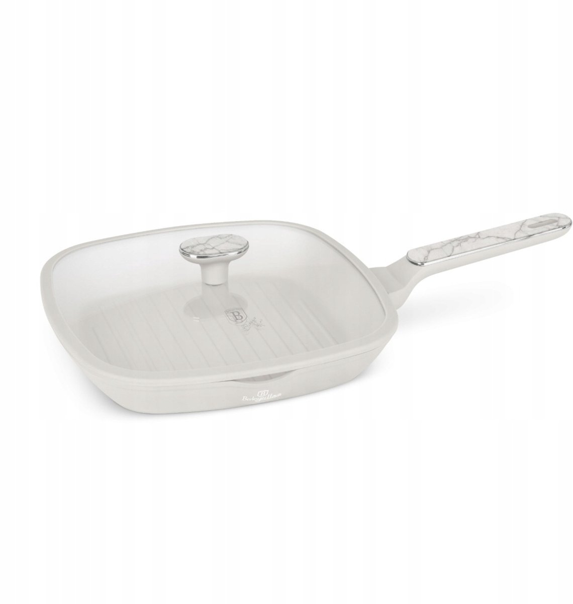 Grillpan met Deksel 28 cm - Sahara Marmer - Antiaanbaklaag