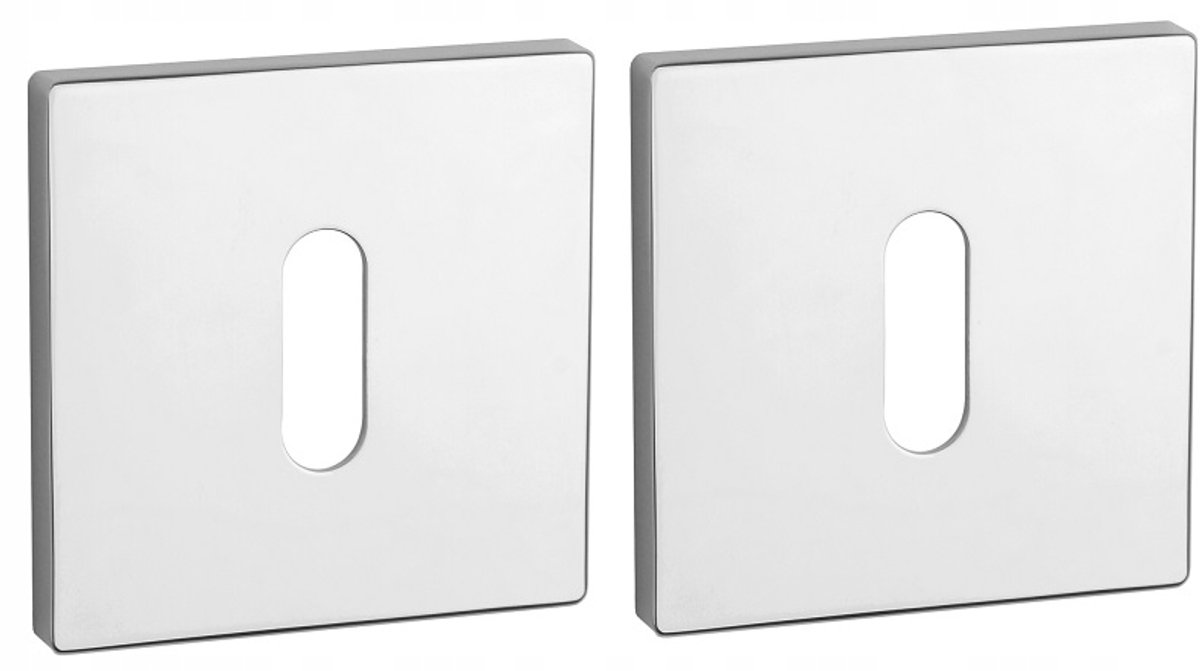 Aprile Premium Vierkant Sleutelrozet 52x52x7mm Chroom Gepolijst Rozetten