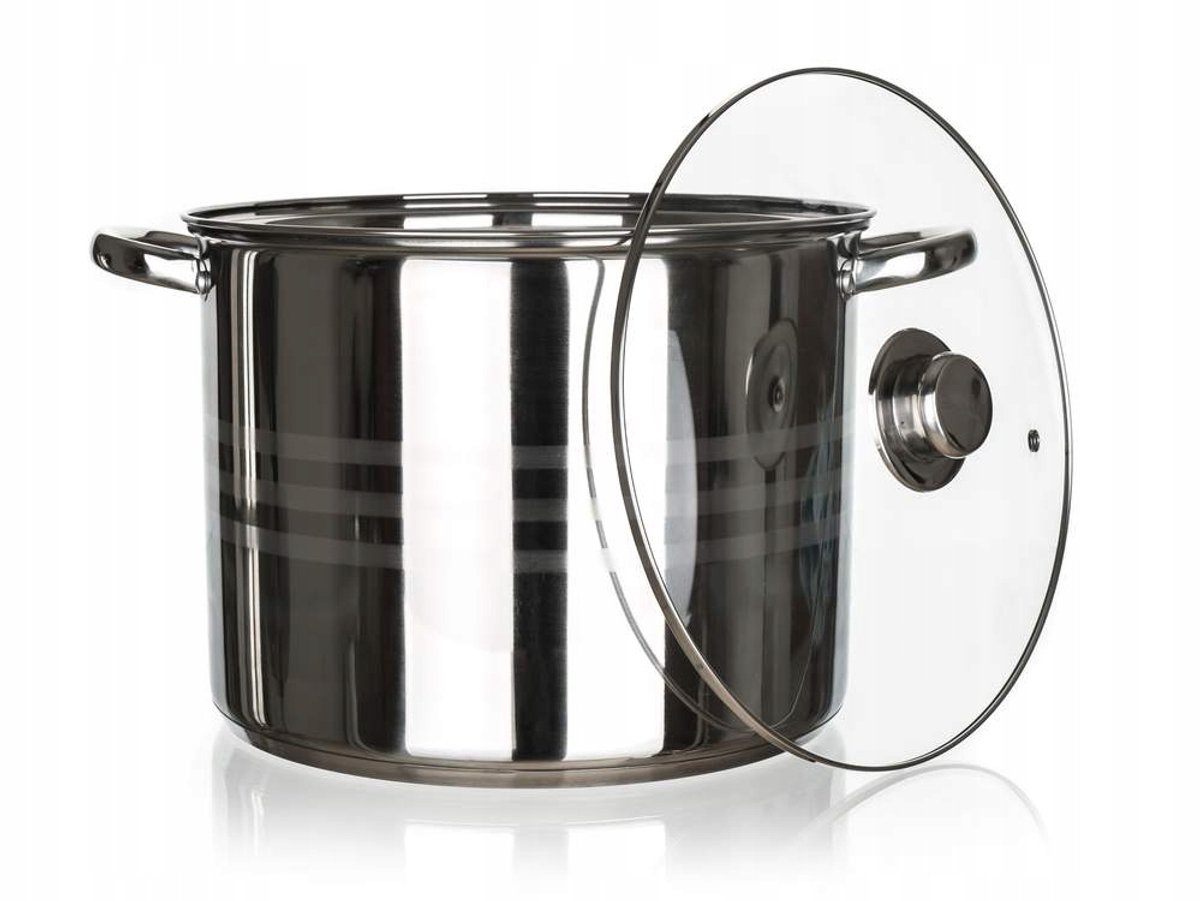 Banquet LIVING RVS pan 16,2L met glazen deksel