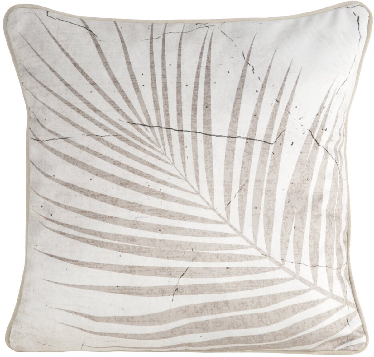 Decoratieve Kussenhoes SALMA 45x45 cm - Tropisch Tuinmotief - Crème