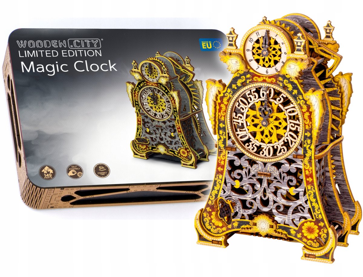 Houten Magische Klok 3D Puzzel - Zelfmontage Model