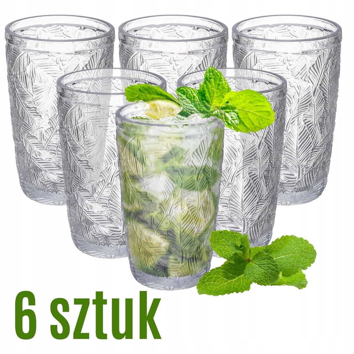 LEAVES Glazenset 390ml - 6 stuks - Elegant Design