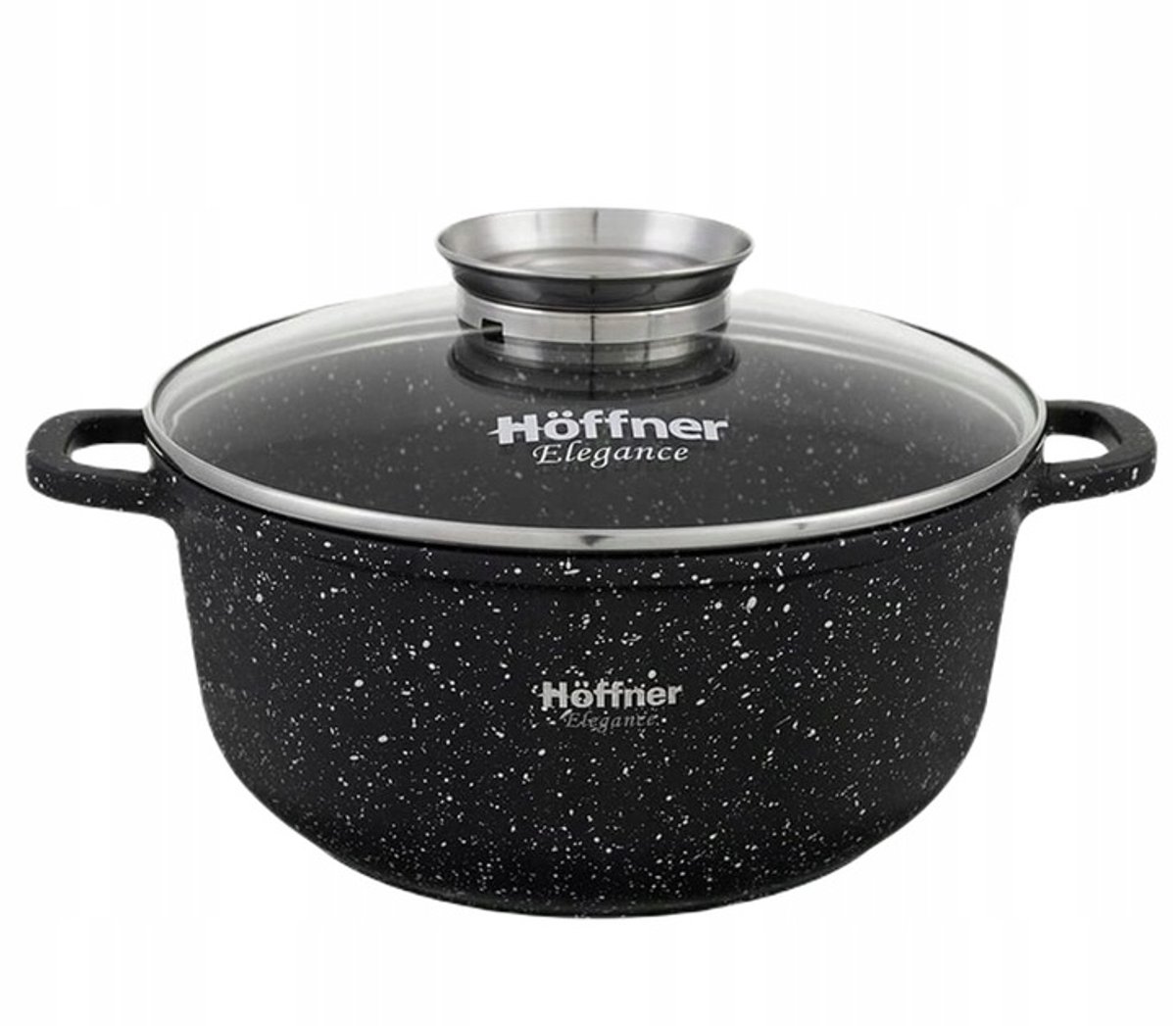 Hoffner Marmor Kookpan 2.3L / 20cm met Glazen Deksel