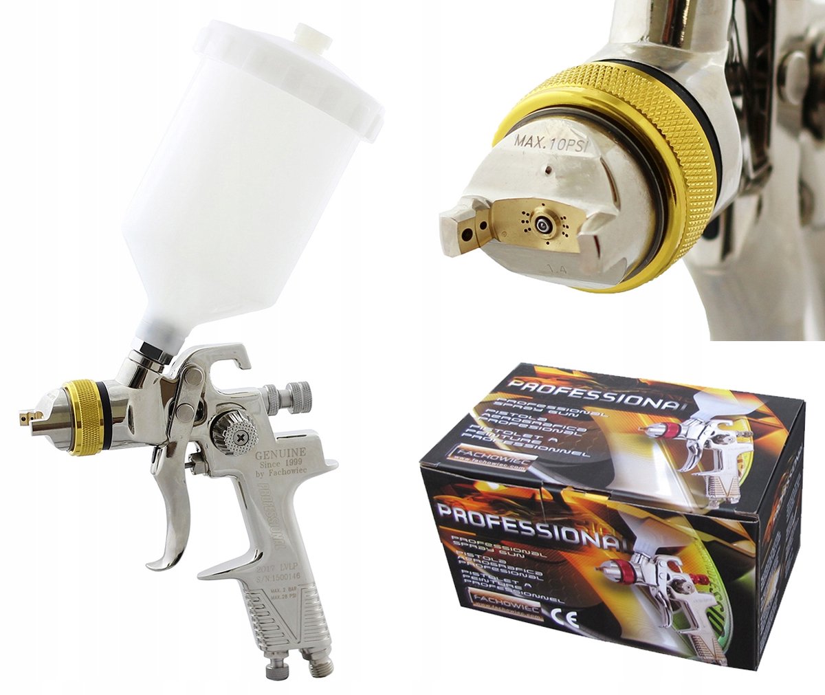Professioneel LVLP spuitpistool 1,4 mm, 600 ml tank