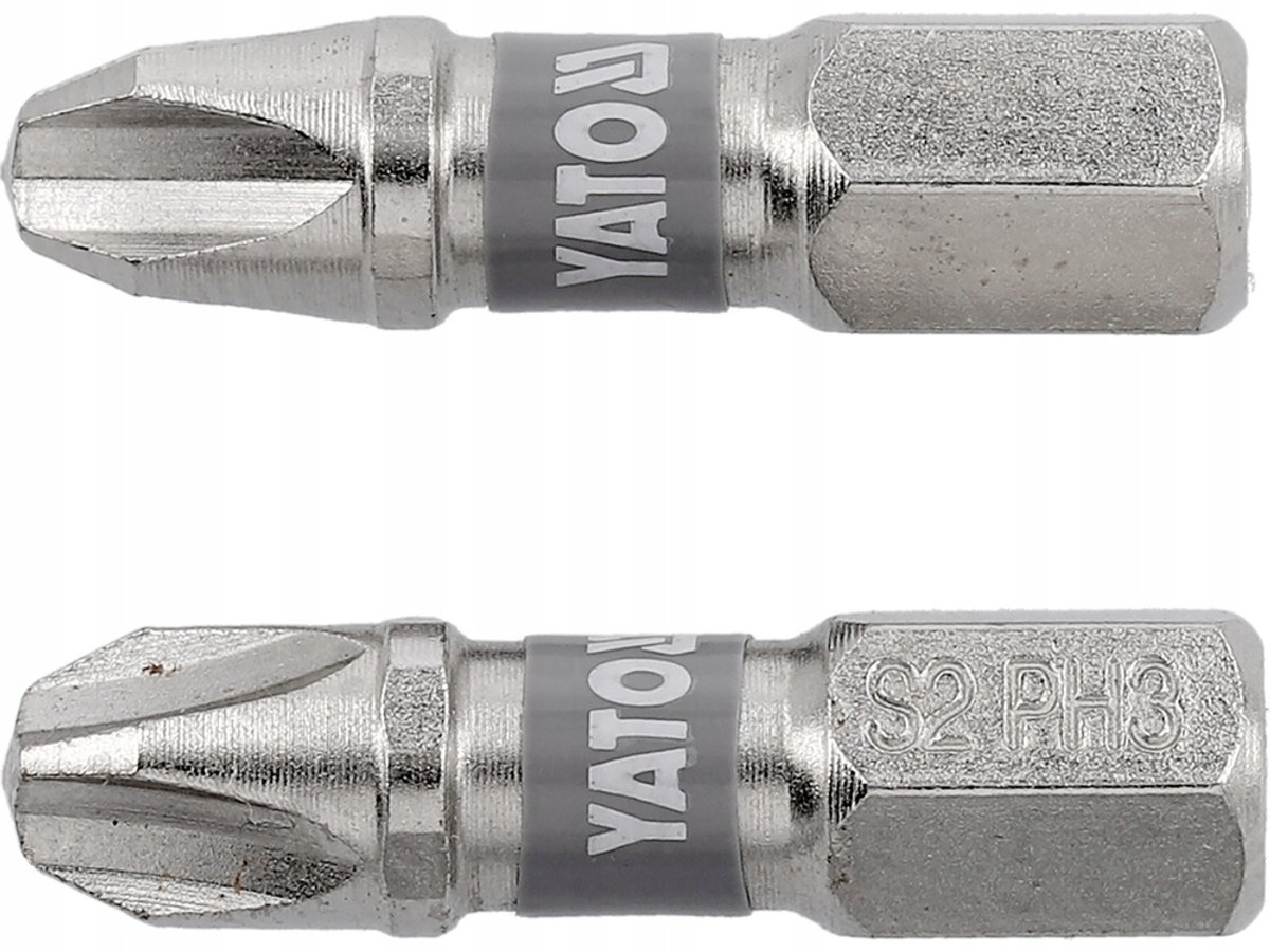 Yato Bitset PH3 1/4" 25mm Nikkel 2 Stuks