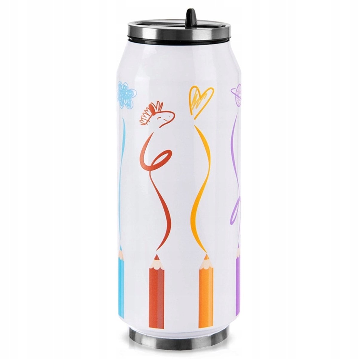 Orion Thermosbeker Blik 500ml - Kleurrijk, Lekvrij, Vacuümgeïsoleerd