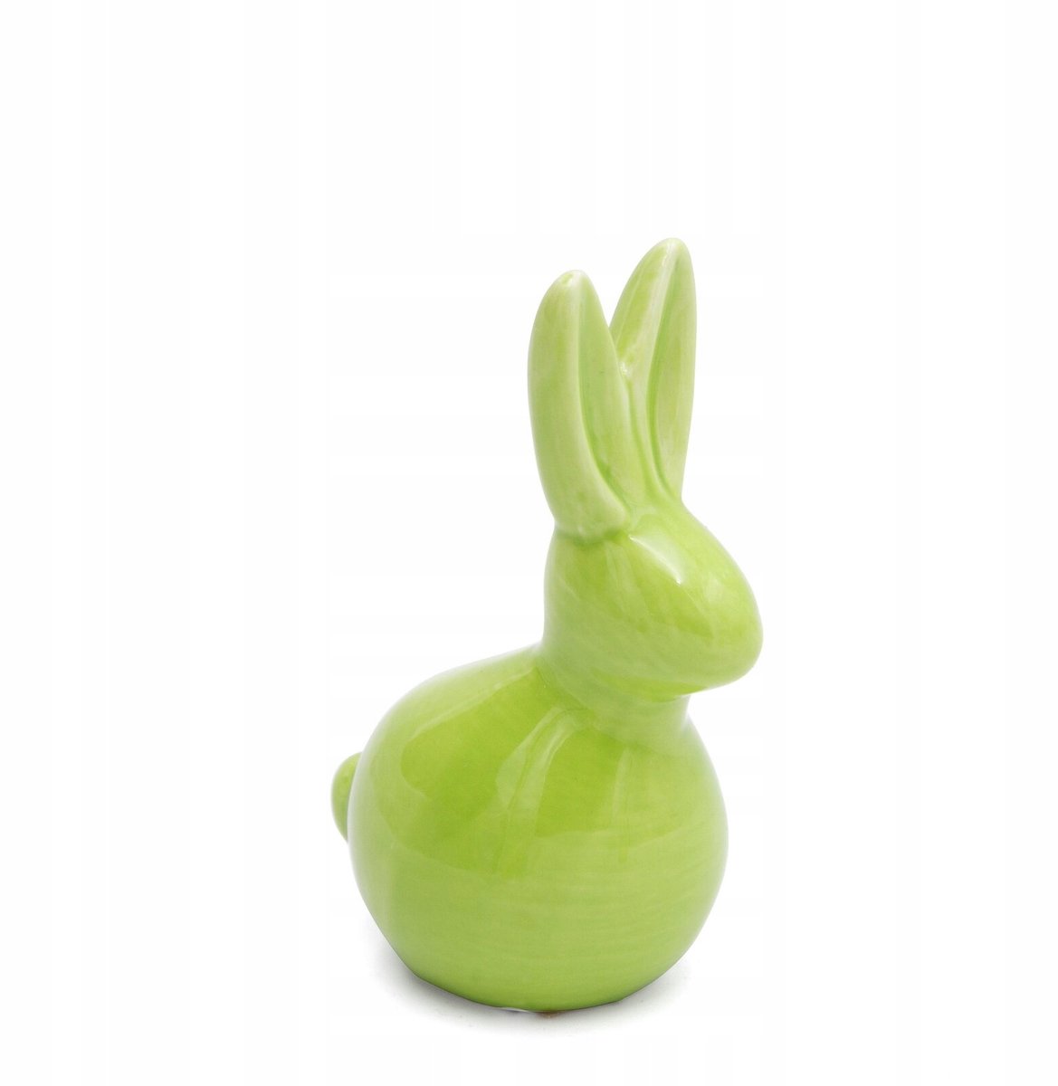 Decoratieve Paashaas Figuur 9x6x14cm Groen Keramiek