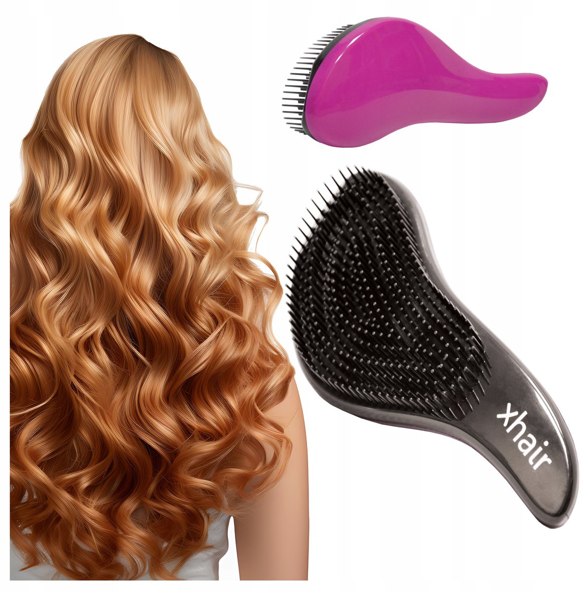 Detangler Haarborstel - Roze, Ontklit & Verzacht