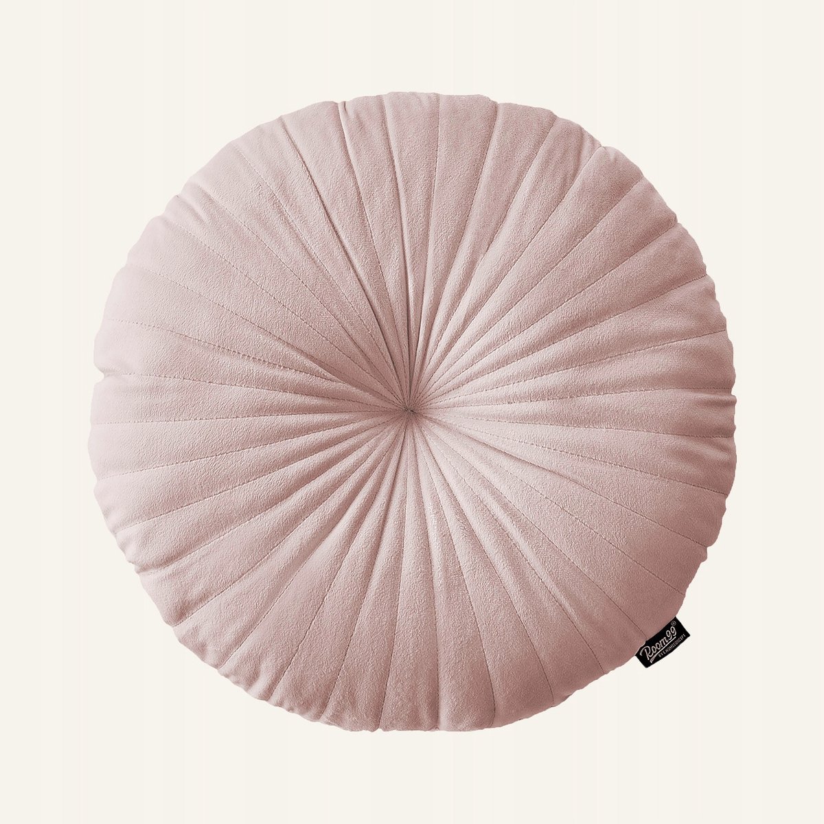Room99 Milou Decoratieve Ronde Sierkussen Poederroze Velours 45cm