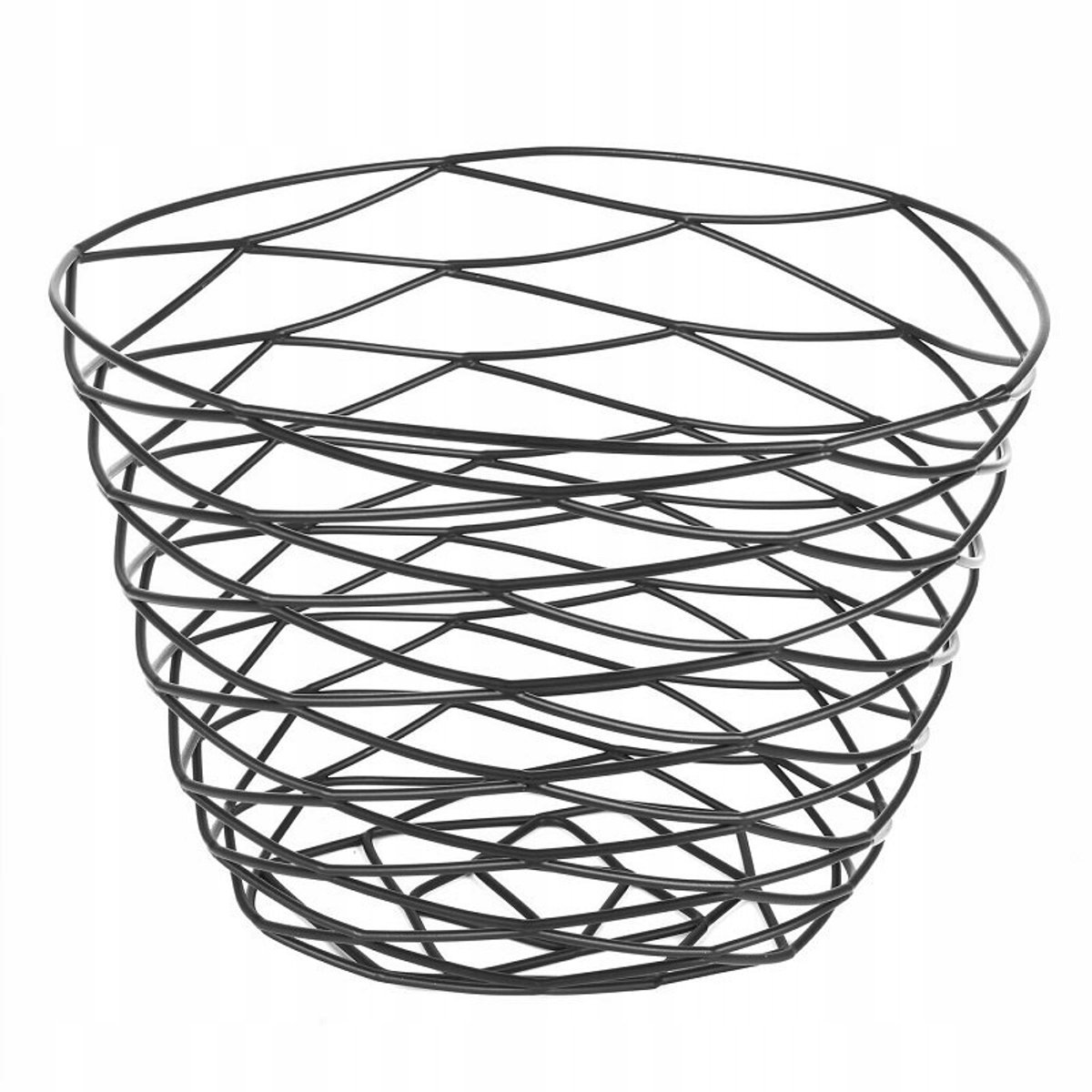 Tadar Geo Fruitmand Zwart Metaal 24x21x18 cm