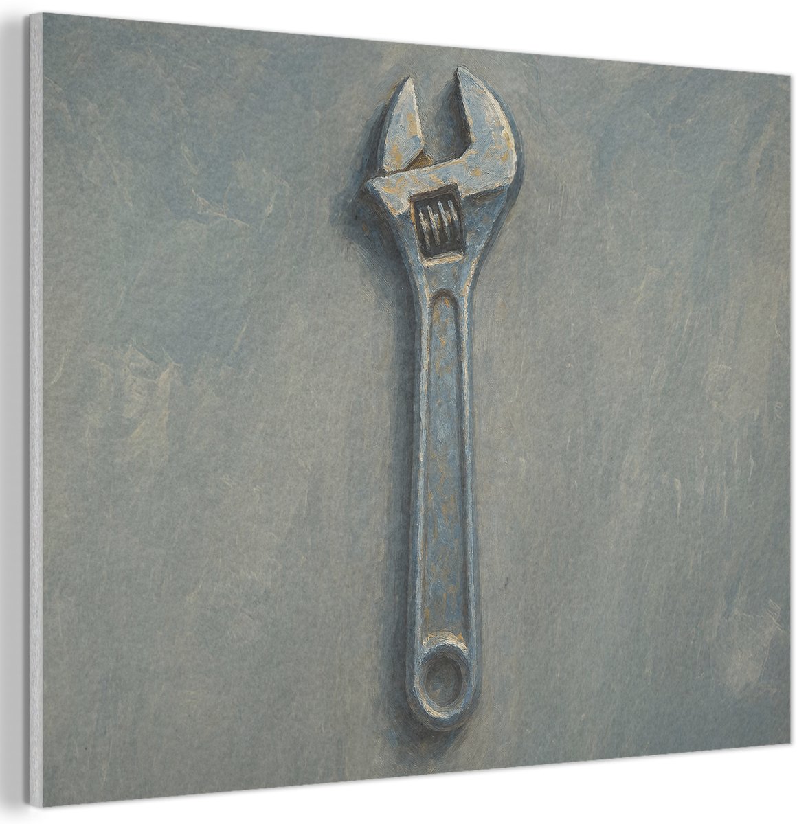 Akoestisch wandpaneel 100x70 cm - Vilt schilderij Moersleutel - Gereedschap - Verf - Akoestische panelen - Geluidsdempende wanddecoratie - Geluidsisolatie woonkamer - Muurdecoratie geluidspanelen