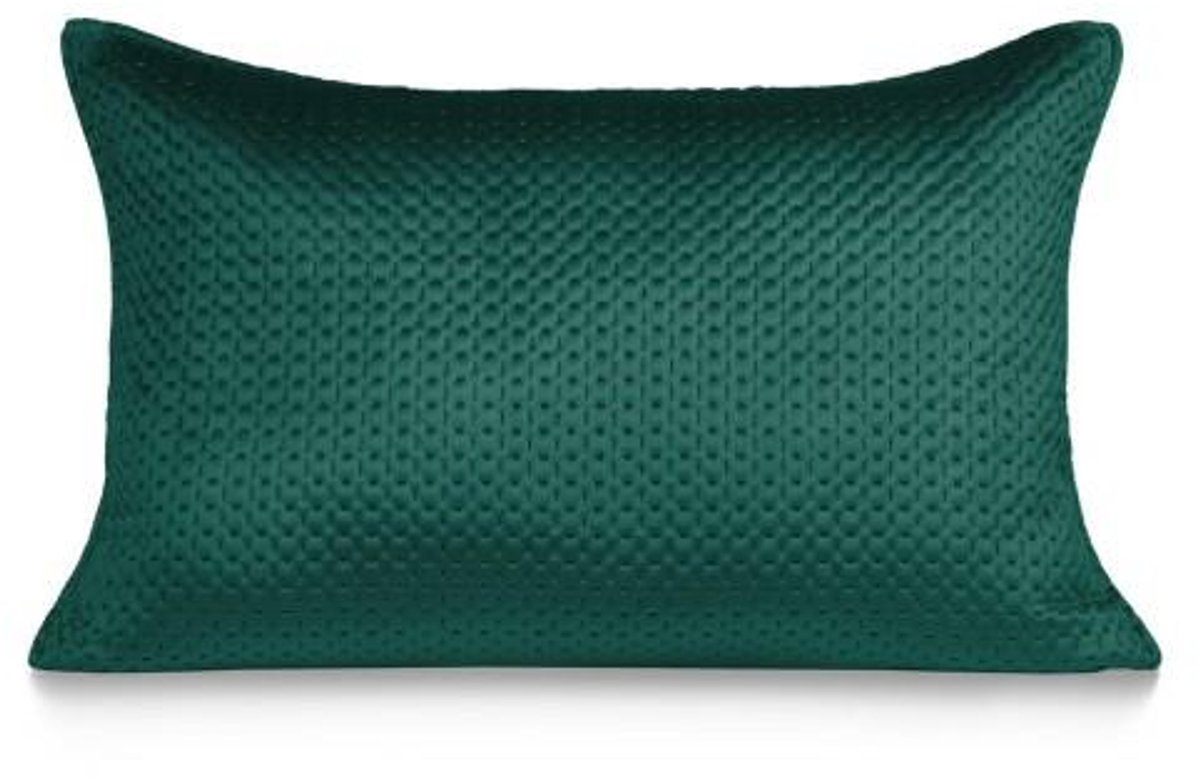 Kussenhoes Maya 50x70 cm - Luxe groen velours met geometrische patronen