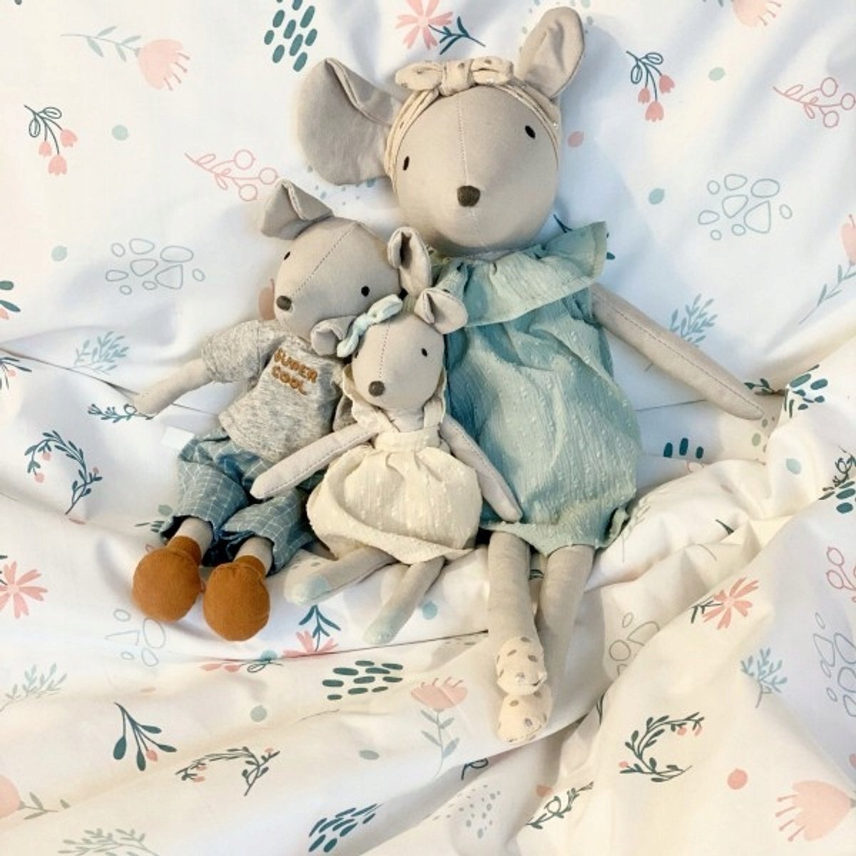 Babynestje Bloemen 100% Katoen 100x135+40x60