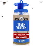Piège à mouches Super Ninja - Attrape-mouches pour intérieur et extérieur - Piège à mouches très efficace avec attractif écologique - Respectueux de l'environnement et facile à utiliser