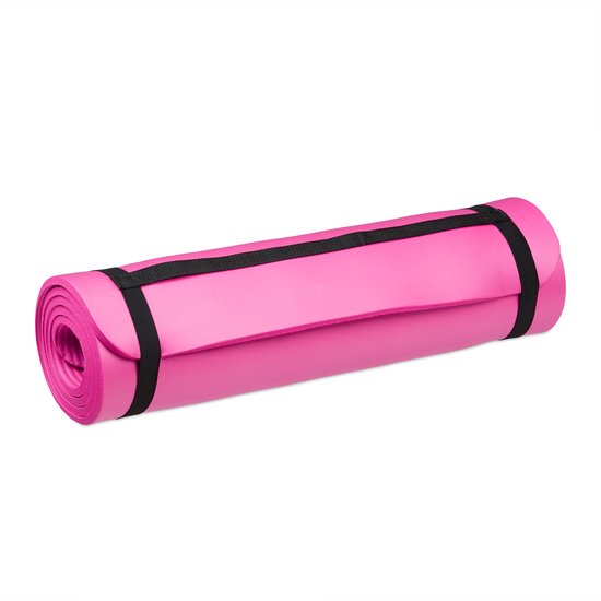Relaxdays 4x yogamat dik - sportmat - workout matje - jogamat - joga matje - roze van Relaxdays — afbeelding 2