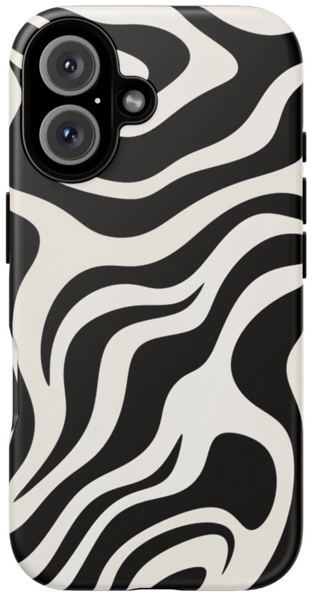 Zwart-Wit Abstract Zebra-Patroon – Telefoonhoesje Geschikt voor iPhone 16