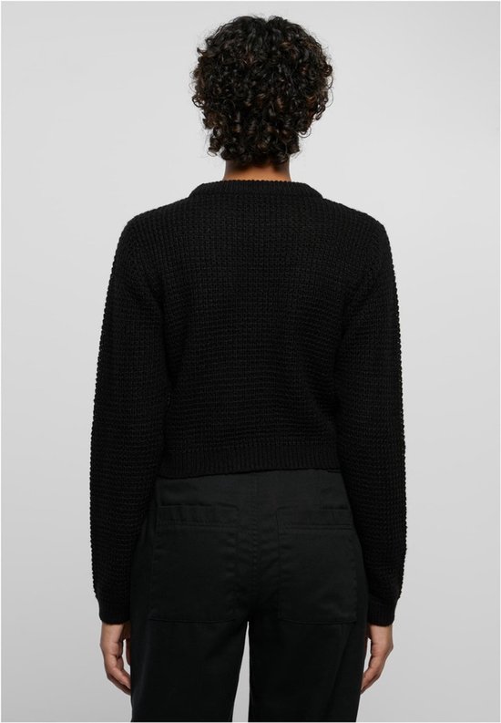 Urban Classics - Pull/pull court gaufré - 5XL - Zwart