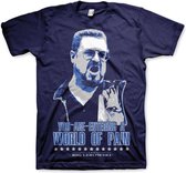 The Big Lebowski Heren Tshirt -XL- World Of Pain Blauw