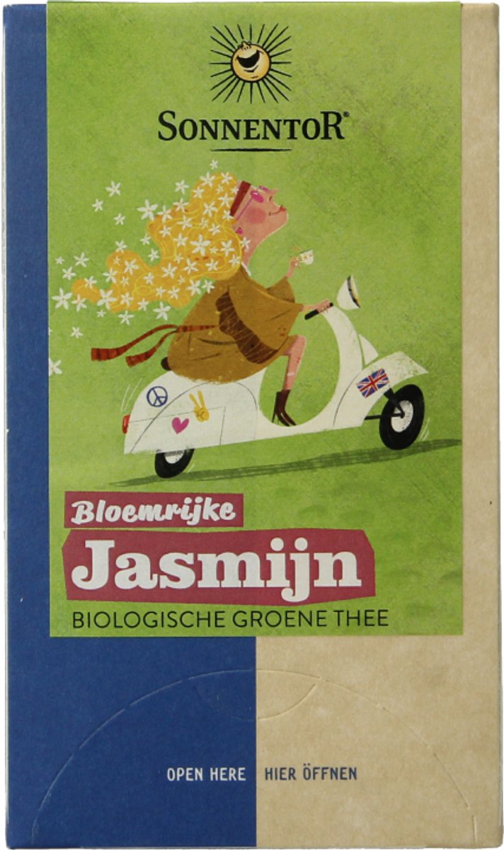 Sonnentor Jasmijn groene thee bio 18 Zakjes